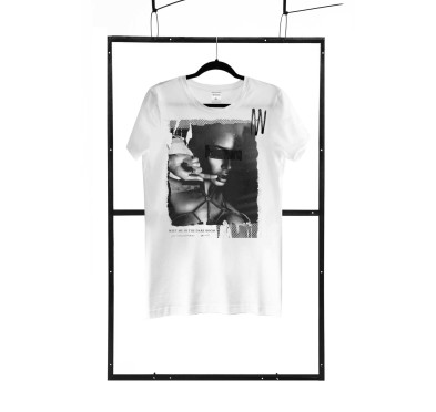 T-shirt men white S regular